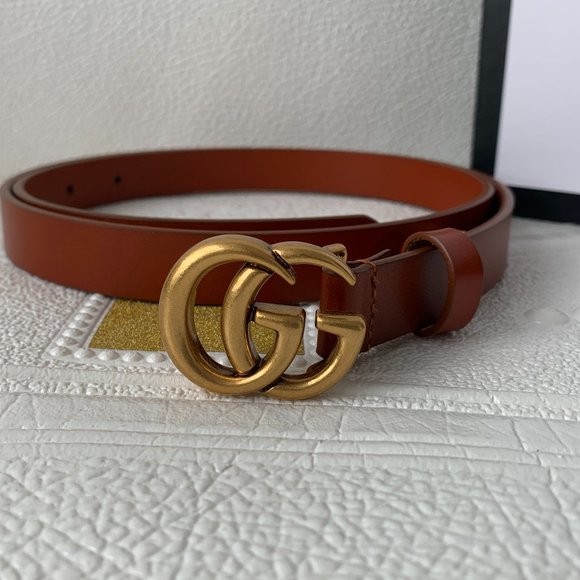 Leather belts with GG buckle main image 5